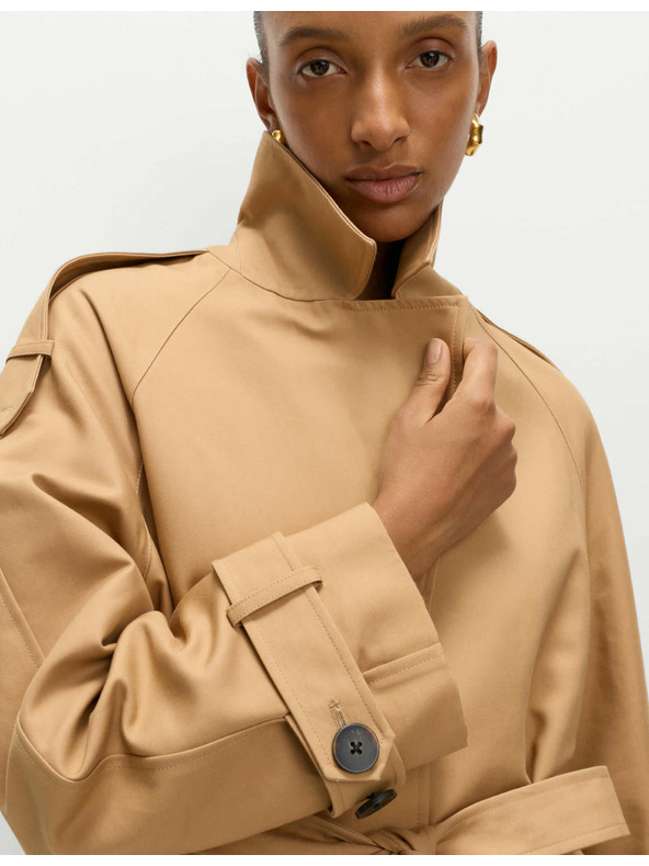 Marks & Spencer Dugački trench kaput s pojasom, visok udio pamuka Marks & Spencer smeđa