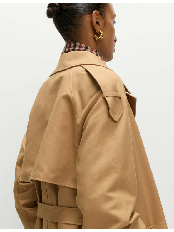 Marks & Spencer Dugački trench kaput s pojasom, visok udio pamuka Marks & Spencer smeđa