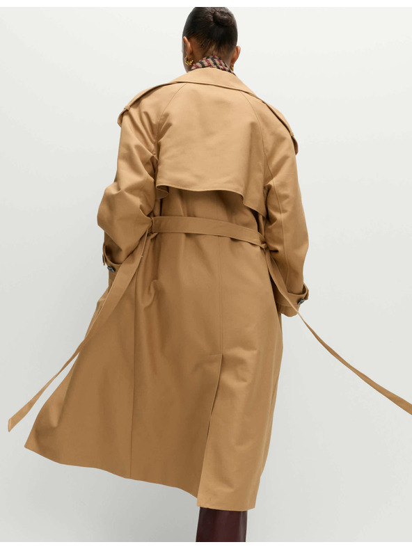 Marks & Spencer Dugački trench kaput s pojasom, visok udio pamuka Marks & Spencer smeđa