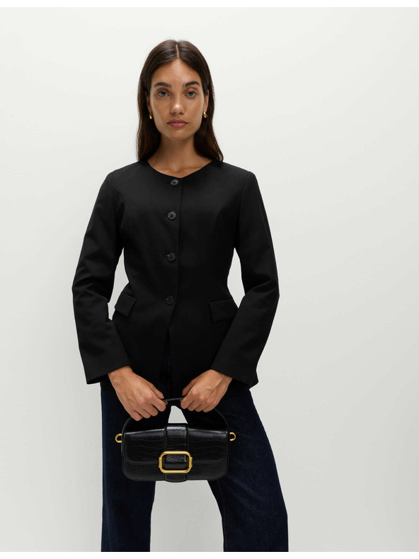 Marks & Spencer Jakna bez ovratnika Marks & Spencer crna