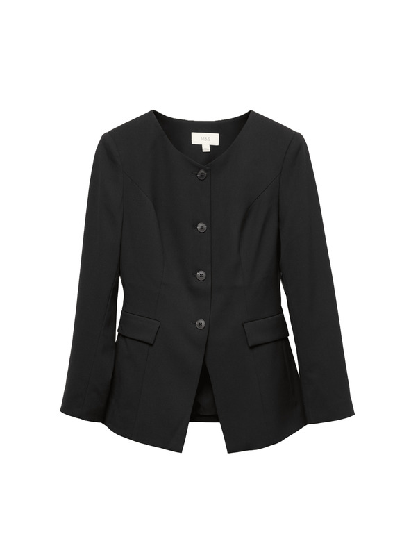 Marks & Spencer Jakna bez ovratnika Marks & Spencer crna