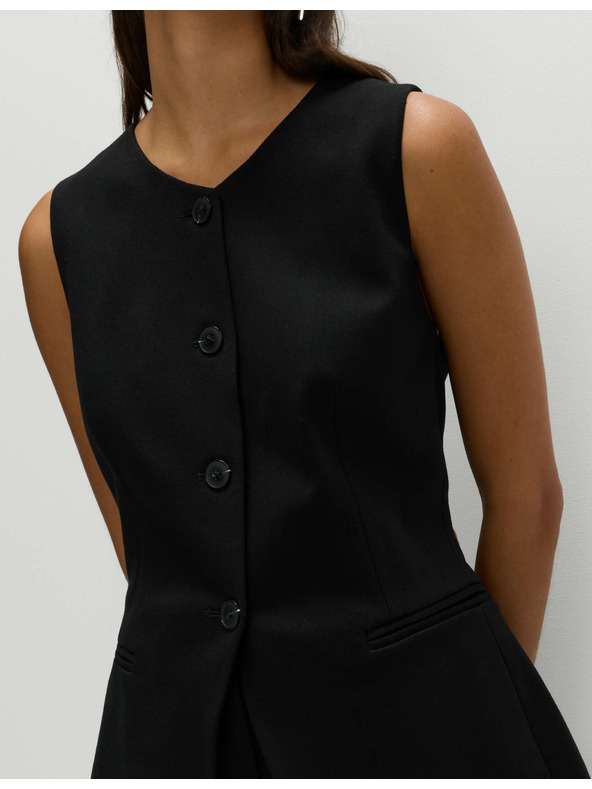 Marks & Spencer Džersej prsluk bez ovratnika Marks & Spencer crna