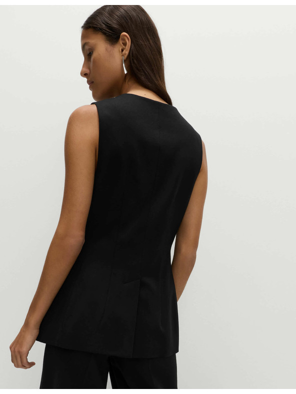 Marks & Spencer Džersej prsluk bez ovratnika Marks & Spencer crna