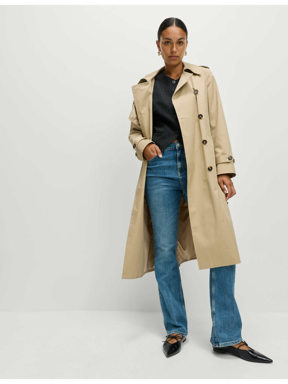 Marks & Spencer Prugasta prsluk bez ovratnika Marks & Spencer mornarsko plava