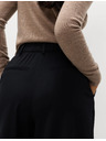 Marks & Spencer Tkana nabrana hlačasta suknja s širokim nogavicama Marks & Spencer crna