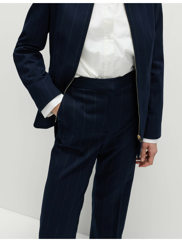 Marks & Spencer Uske zvonaste hlače s prugama Marks & Spencer mornarsko plava