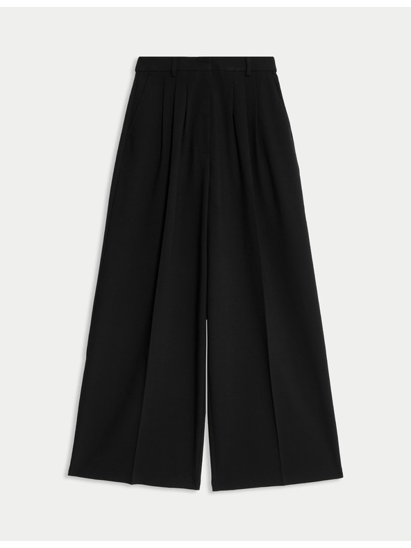 Marks & Spencer Hlače sa naborima i širokim nogavicama Marks & Spencer crna