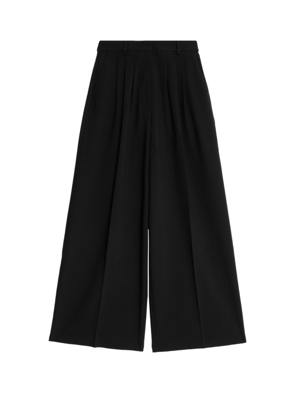 Marks & Spencer Hlače sa naborima i širokim nogavicama Marks & Spencer crna