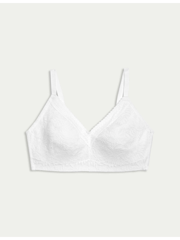 Marks & Spencer Marks & Spencer čipkasti grudnjak bez žica s tehnologijom Flexifit™ Bijela