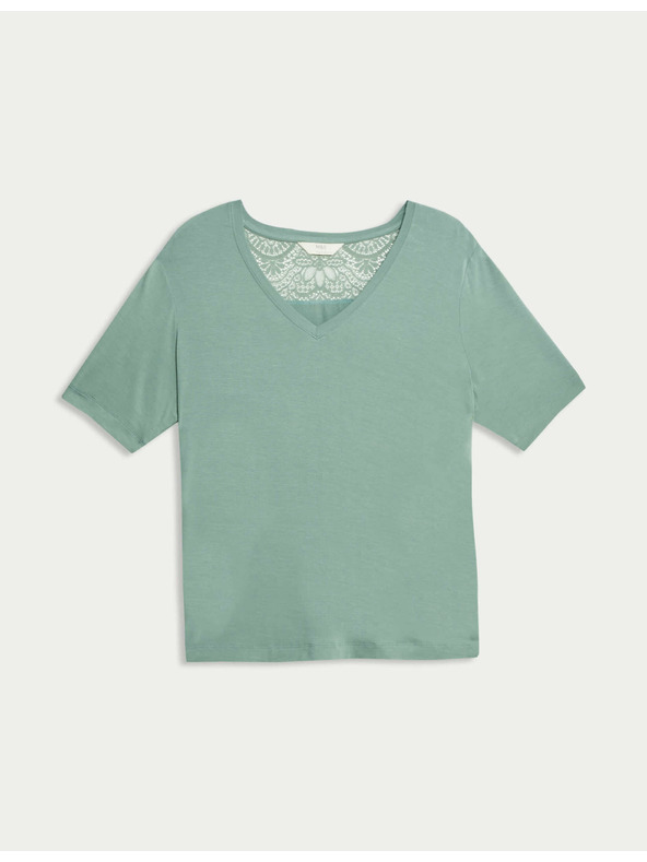 Marks & Spencer Pidžama top s čipkastim detaljima Marks & Spencer zelena