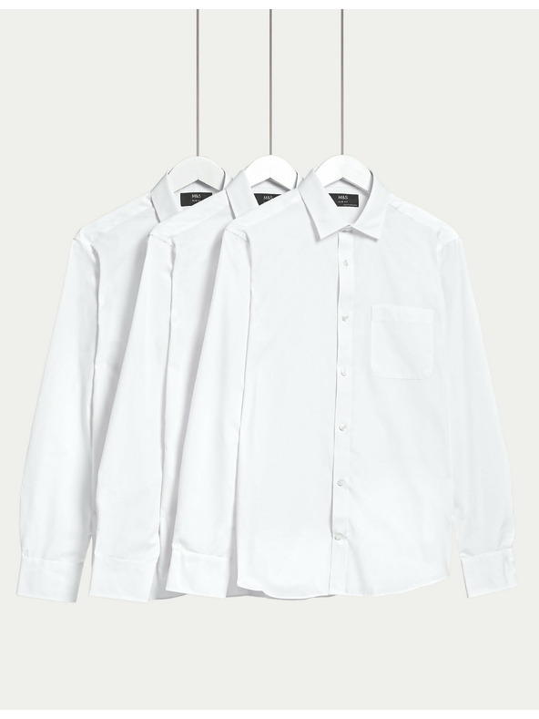 Marks & Spencer Uska košulja dugih rukava 3 pakiranja Marks & Spencer bijela