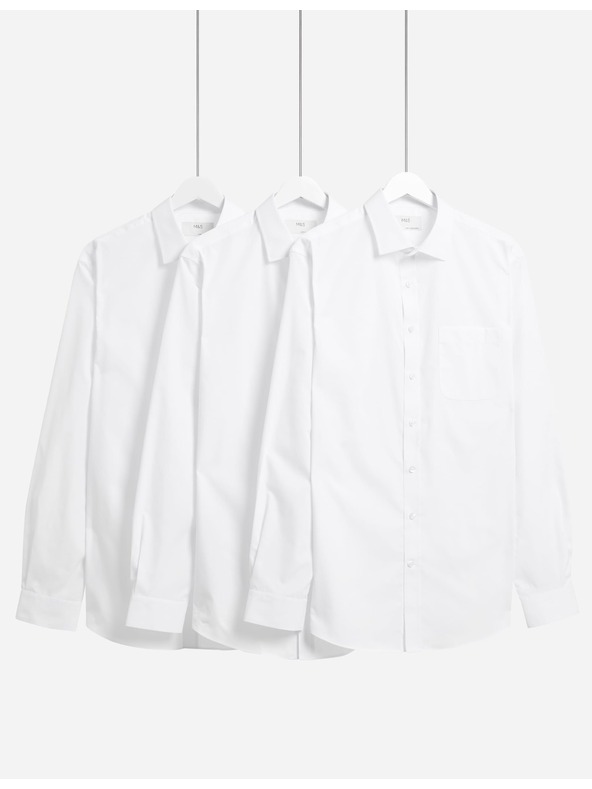 Marks & Spencer Trodijelni set muške bijele košulje Marks & Spencer