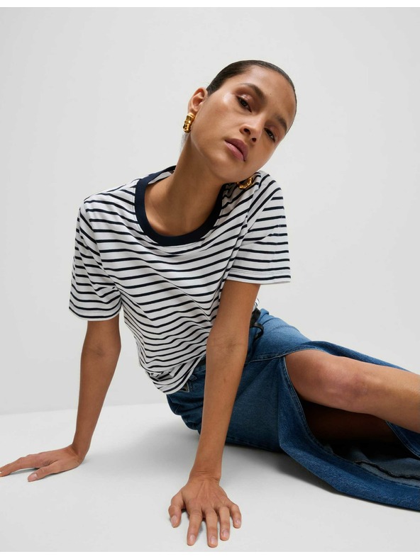 Marks & Spencer Marks & Spencer plavo-bijela ženska majica na pruge