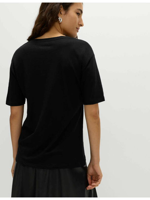 Marks & Spencer Labava majica od pamuka i modala Marks & Spencer crna