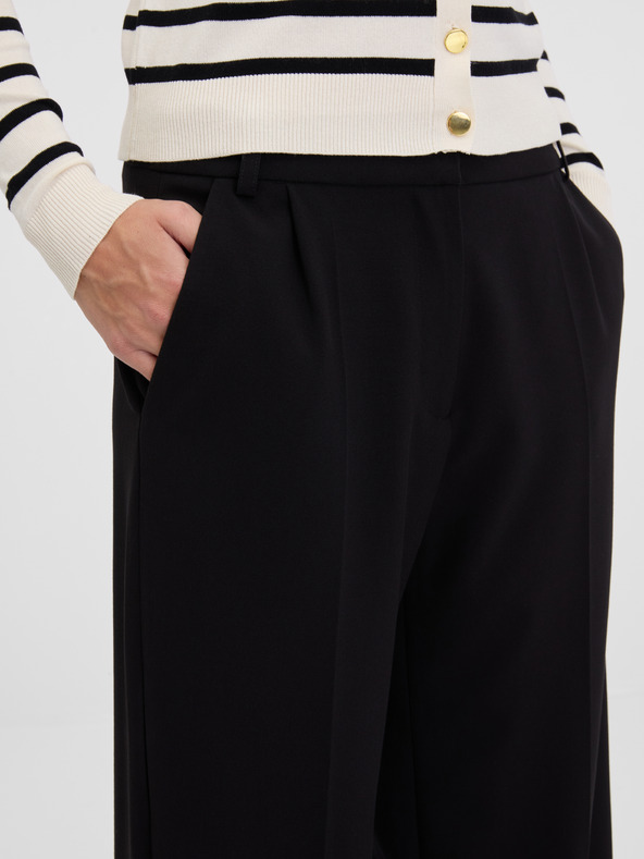 Orsay Crne ženske široke hlače ORSAY