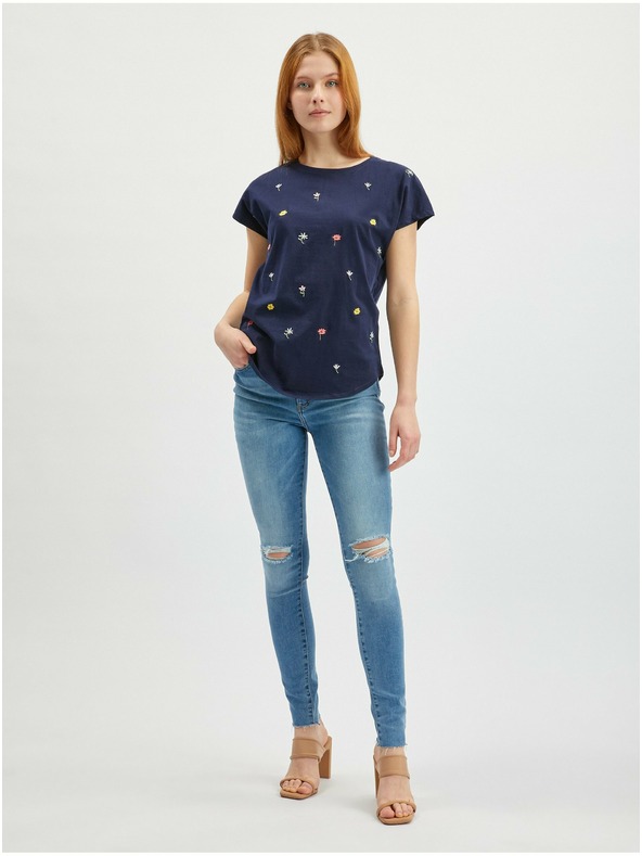 Orsay Tamnoplava ženska majica cvjetnog uzorka ORSAY