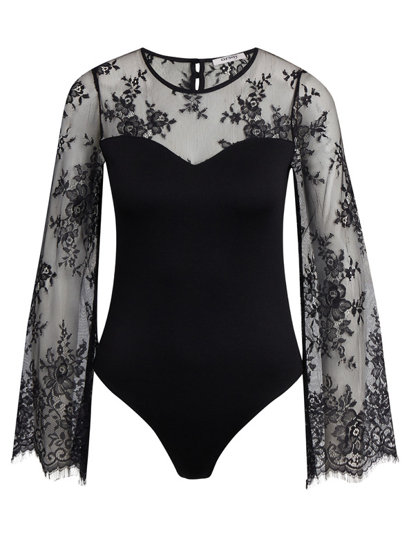 Orsay Crni ženski čipkasti body ORSAY
