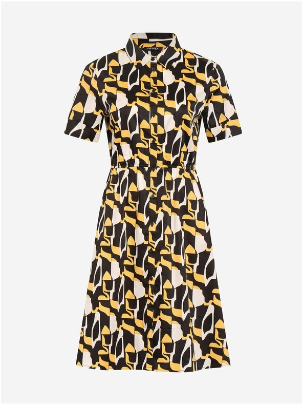 Orsay Žuto-crne uzorovane košuljaste haljine ORSAY