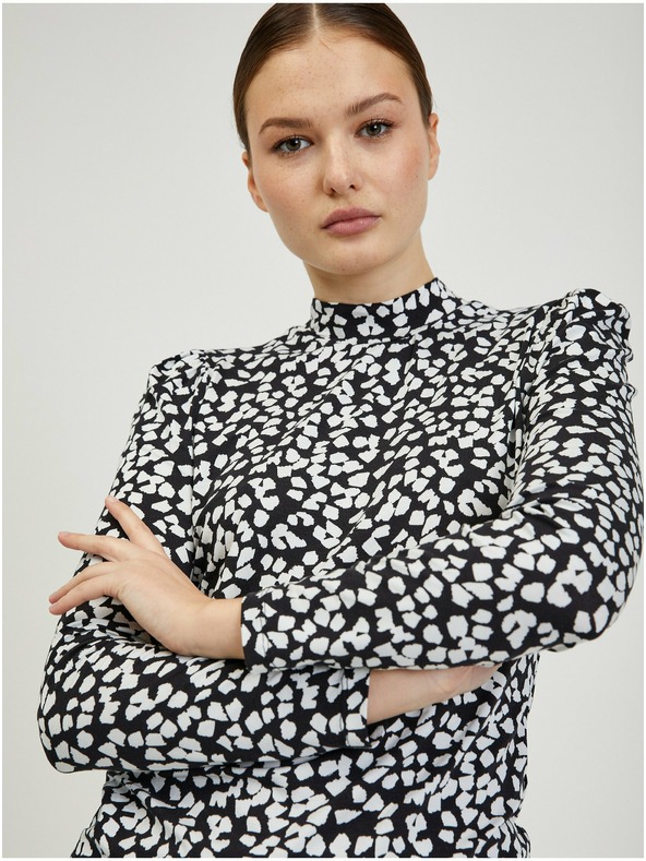 Orsay Bijelo-crna ženska majica s uzorkom ORSAY Paisy