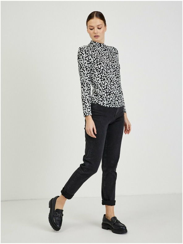 Orsay Bijelo-crna ženska majica s uzorkom ORSAY Paisy