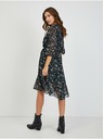 Orsay Crna ženska haljina cvjetnog uzorka na vezanje ORSAY