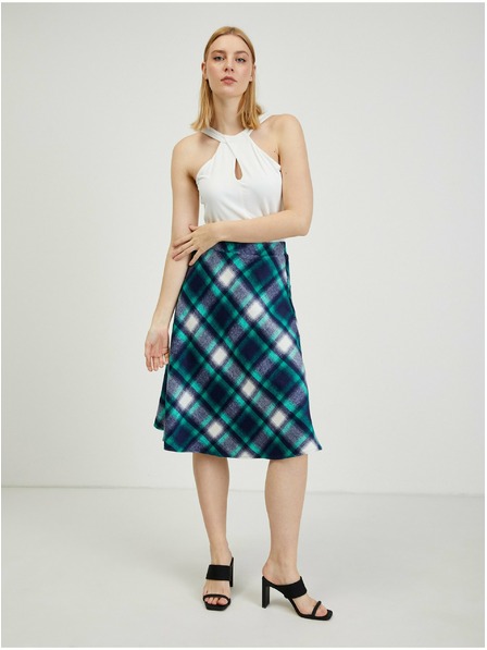 Orsay Zeleno-plava ženska suknja na kockice ORSAY