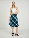 Orsay Zeleno-plava ženska suknja na kockice ORSAY