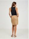 Orsay Svjetlosmeđa ženska suknja od brušene kože ORSAY