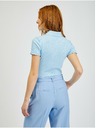 Orsay Svjetloplava ženska rebrasta polo majica ORSAY