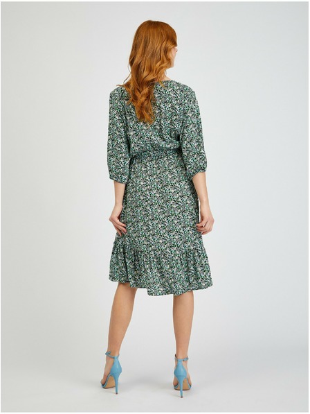 Orsay Zelena ženska haljina s uzorkom na vezanje ORSAY