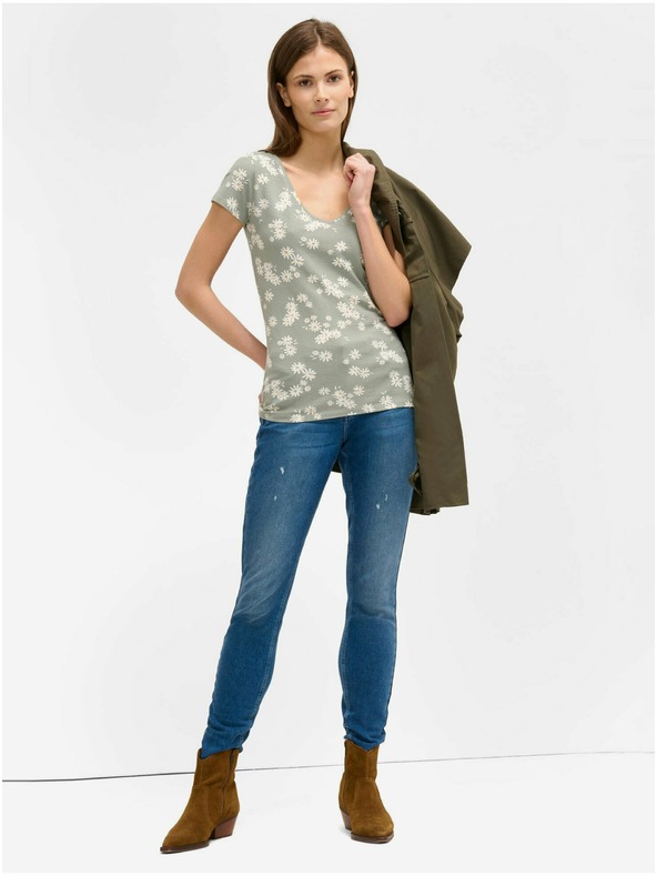 Orsay Svjetlozelena majica cvjetnog uzorka ORSAY