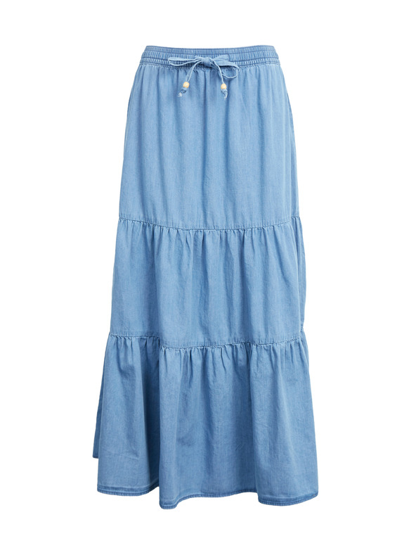 Orsay Plava duga suknja od trapera s volanima ORSAY