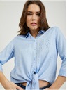 Orsay Svijetloplava ženska košulja s čvorom ORSAY