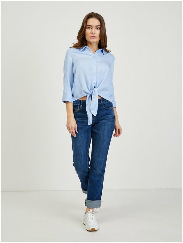 Orsay Svijetloplava ženska košulja s čvorom ORSAY