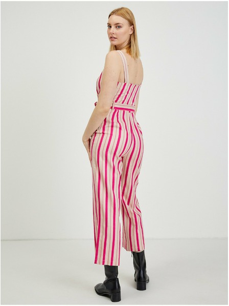 Orsay Bež-ružičasti ženski laneni kombinezon ORSAY Los Angeles