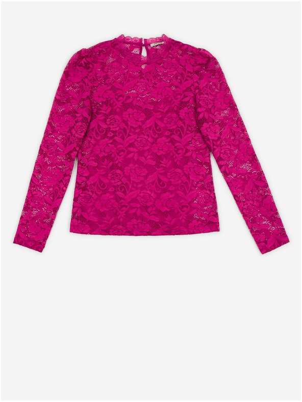 Orsay Tamnoružičasta ženska čipkasta majica ORSAY