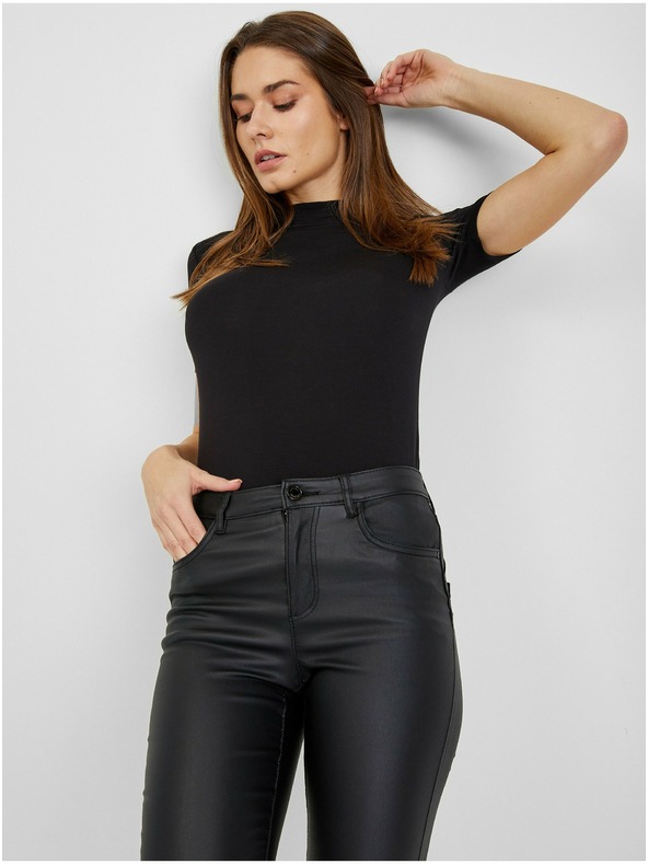 Orsay Crne ženske hlače od umjetne kože ORSAY