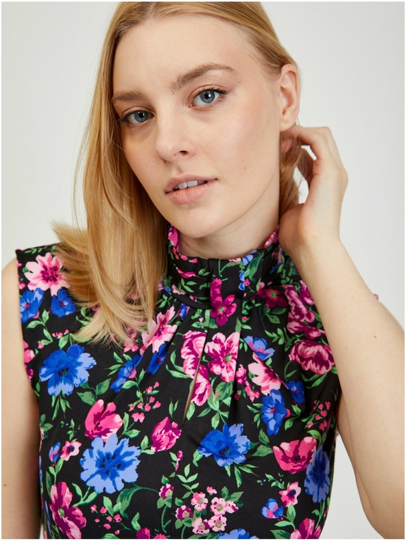 Orsay Crna ženska uska haljina cvjetnog uzorka ORSAY