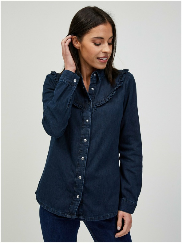 Orsay Tamnoplava košulja od trapera ORSAY