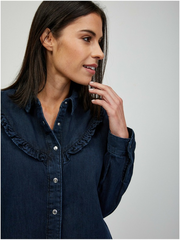 Orsay Tamnoplava košulja od trapera ORSAY