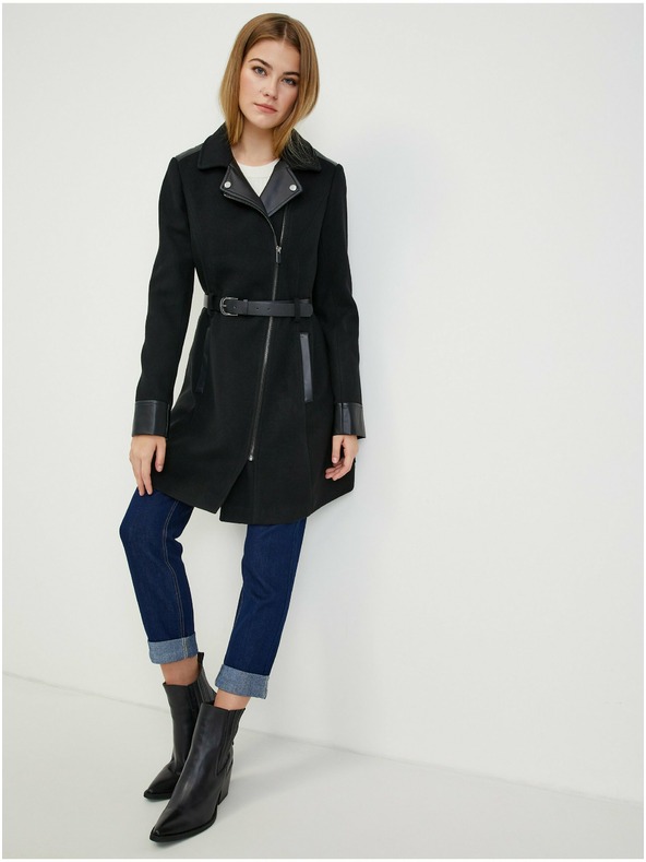 Orsay Crni ženski zimski kaput s primjesom vune ORSAY