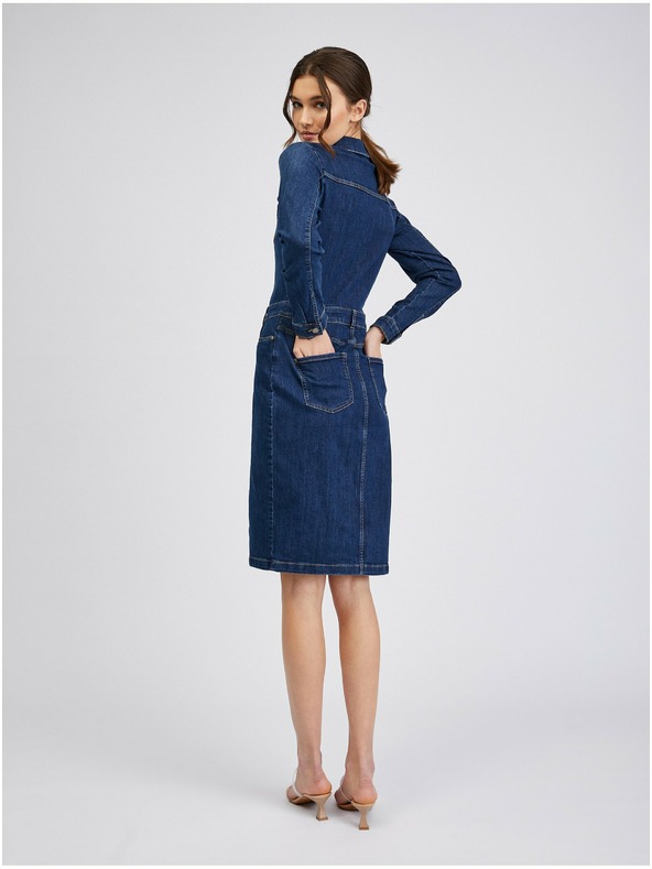 Orsay Tamnoplava ženska haljina od trapera ORSAY