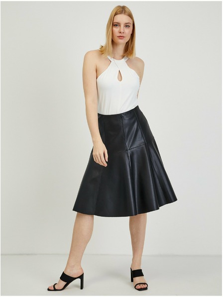 Orsay Crna ženska suknja od umjetne kože ORSAY