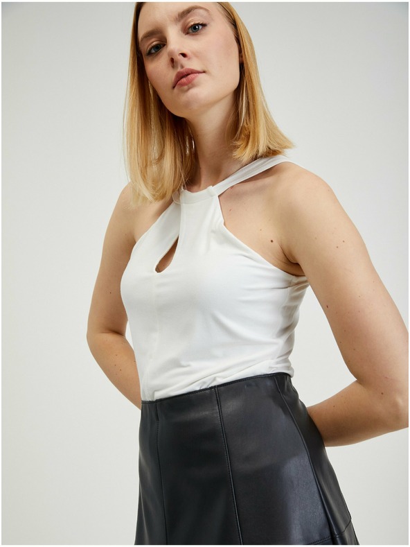 Orsay Crna ženska suknja od umjetne kože ORSAY