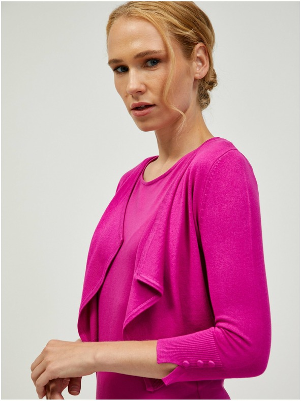 Orsay Tamnoružičasta kratka vesta s rukavima tričetvrt dužine ORSAY