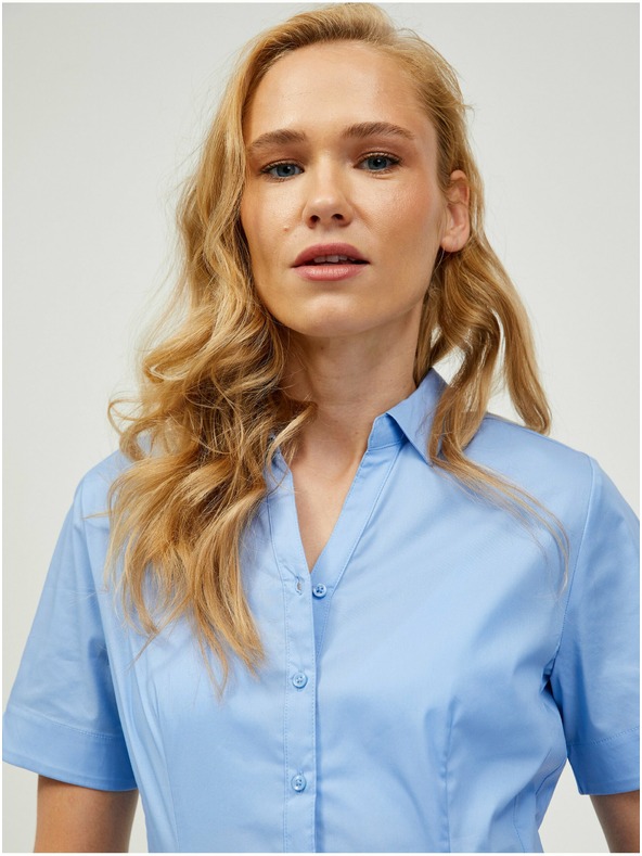 Orsay Svjetloplava košulja kratkih rukava ORSAY