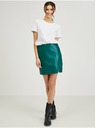Orsay Zelena ženska suknja od umjetne kože ORSAY
