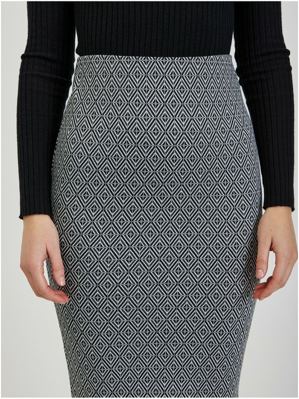 Orsay Crna ženska uska suknja s uzorkom ORSAY