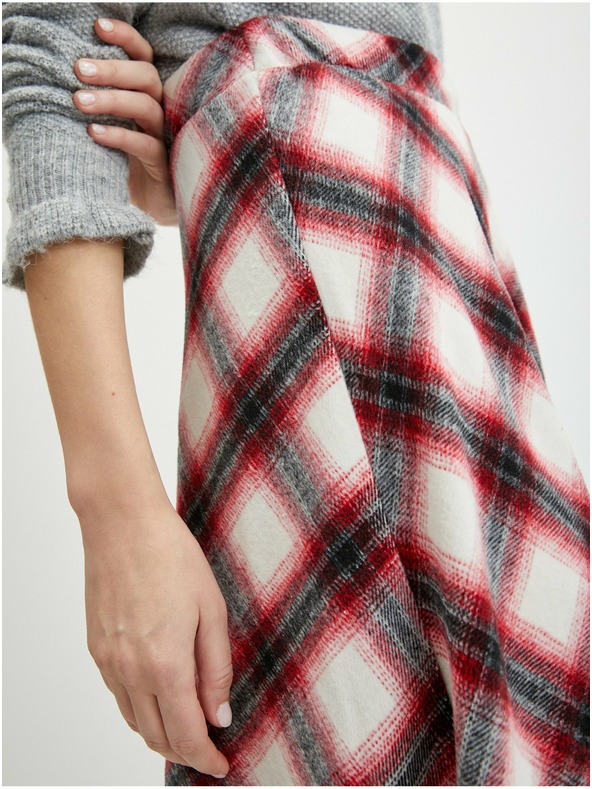 Orsay Crvena ženska suknja na kockice ORSAY