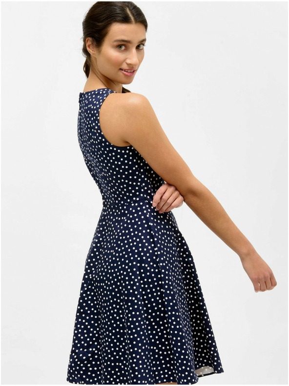 Orsay Tamnoplava haljina na točkice ORSAY